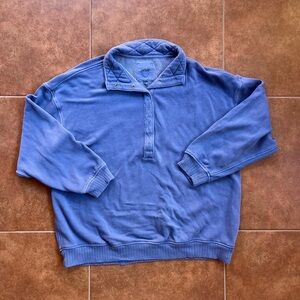 Aerie Cozy Blue Fleece Pullover